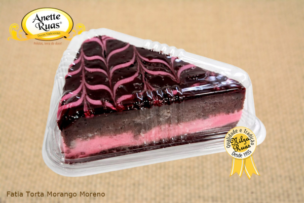 Fatia Torta Morango Moreno